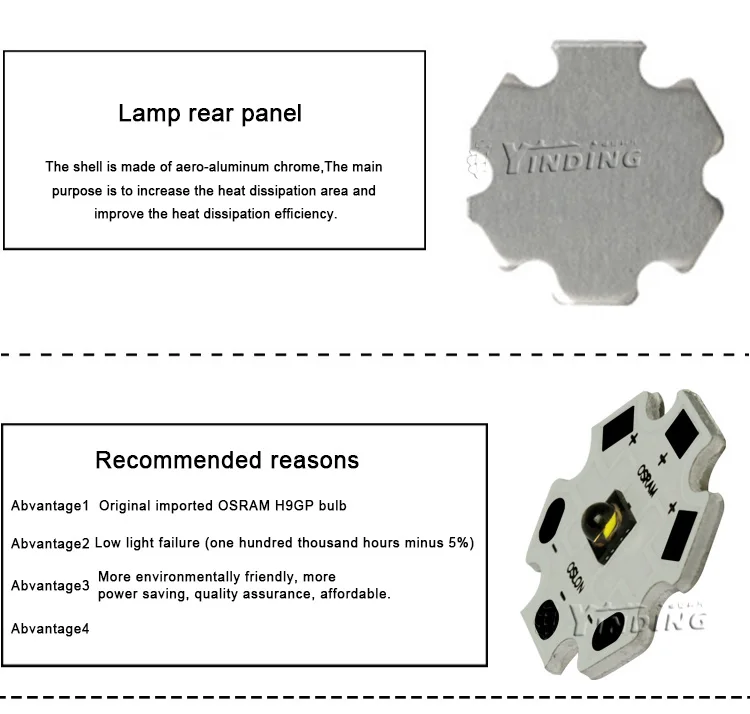 10 шт. Osram H9GP холодный белый натуральный белый теплый белый синий красный светильник 3 Вт лампа высокой мощности лампы и фонари светодиодный светильник источник
