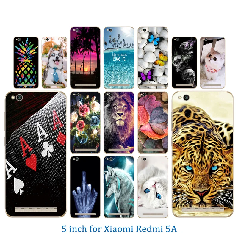 Тонкий силиконовый чехол для Redmi 5A чехлы телефонов 5 0 дюйма Xiaomi Marb задняя крышка