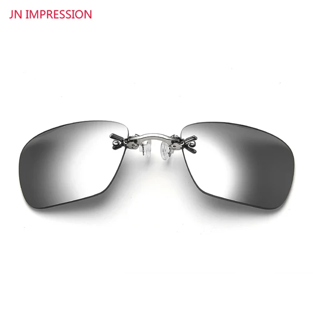 JN IMPRESSION Square Clip On Nose Mini Sunglasses Men Cool Steampunk Sun Glasses Women Vintage Metal Black Coating Gafas 1