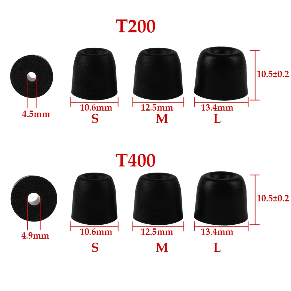 3 пары модные наушники вкладыши с пеной памяти шумоизоляционные T100 мм сменные