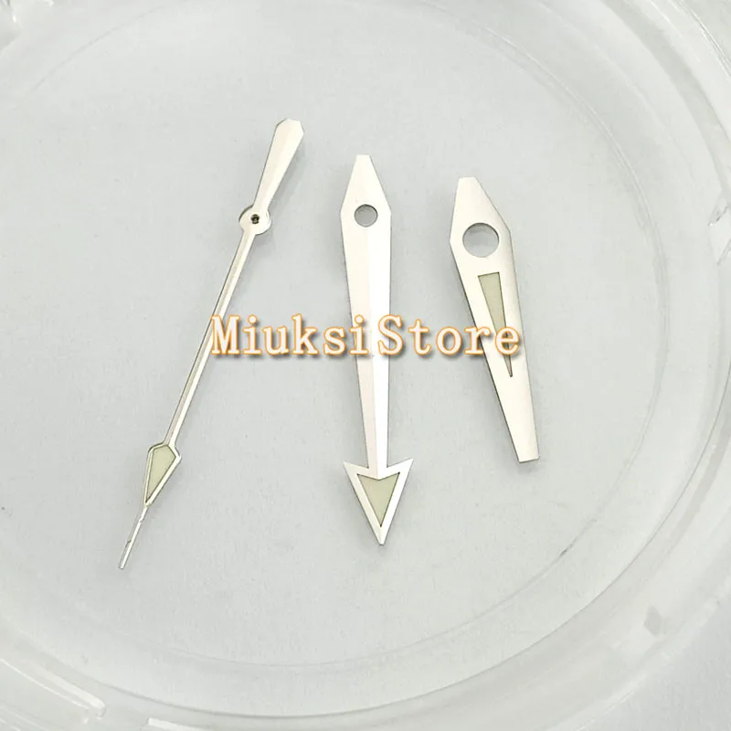 Серебряный стрелки часов подходят Miyota 8205 8215 821A, Минчжу DG2813 3804 движение