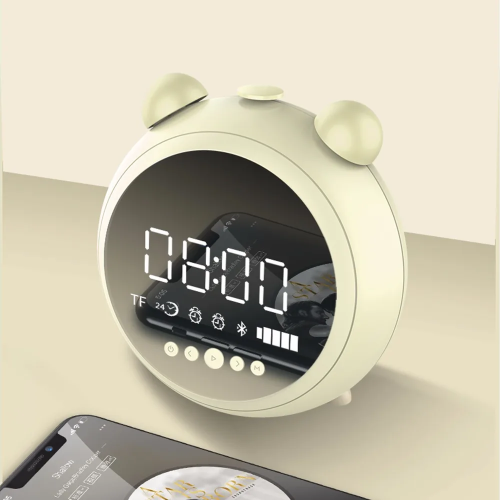 BDF портативный Bluetooth динамик MP3 аудио сабвуфер беспроводные Часы Саундбар TF USB