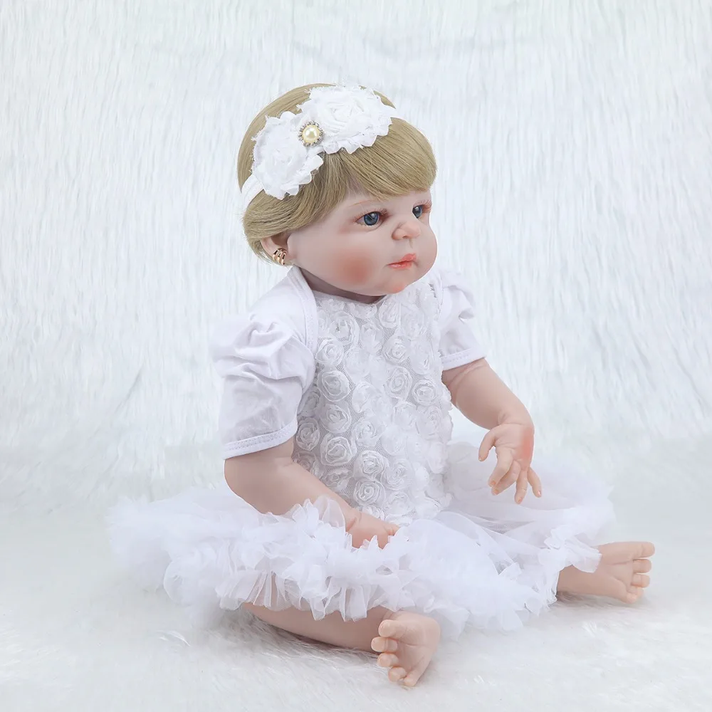 Кукла новорожденная полностью силиконовая шарнирная кукла младенец 23 дюйма для