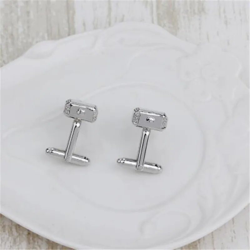 WKOUD серебряные запонки молотки комиксы Свадебные украшения супер герой Запонки