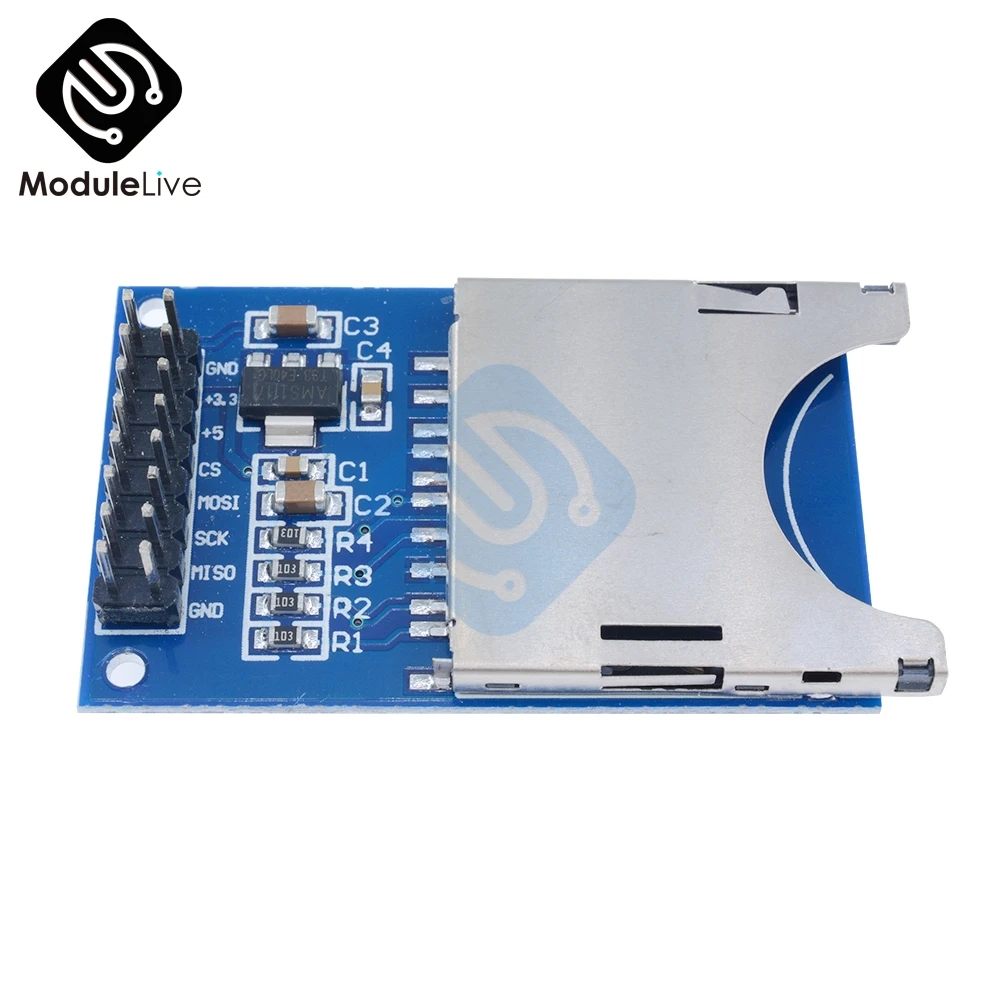 5 шт. модуль датчика чтения щит для Arduino Запись SD гнездо карты памяти считыватель