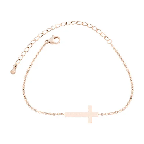 V привлечь минимализм Bijoux Femme крест-накрест крест браслет Для женщин Для мужчин Jewelry цвета: золотистый, серебристый Нержавеющая сталь Pulseira Masculina - Окраска металла: Покрытие из розового золота