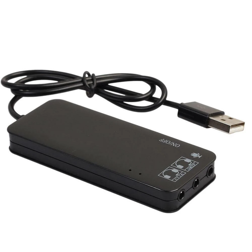 Концентратор USB 2 0 интерфейс внешний 7.1CH звуковые карты 3-портовый наушники