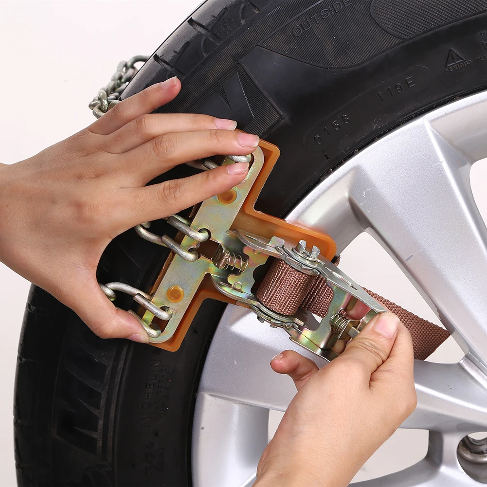 Tire Anti-skid Steel Chain Snow Mud Car Security Tyre Belt Clip-on Chain for Car Truck SUV 4pcs/6pcs Dropship 9.29