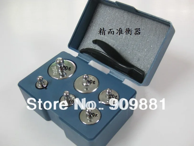 

Jewelry Scale Weight Balance Gram 6pcs/Set 100g 50g 20g 10g 5g Grams Precision Calibration Weight Set Hot Selling