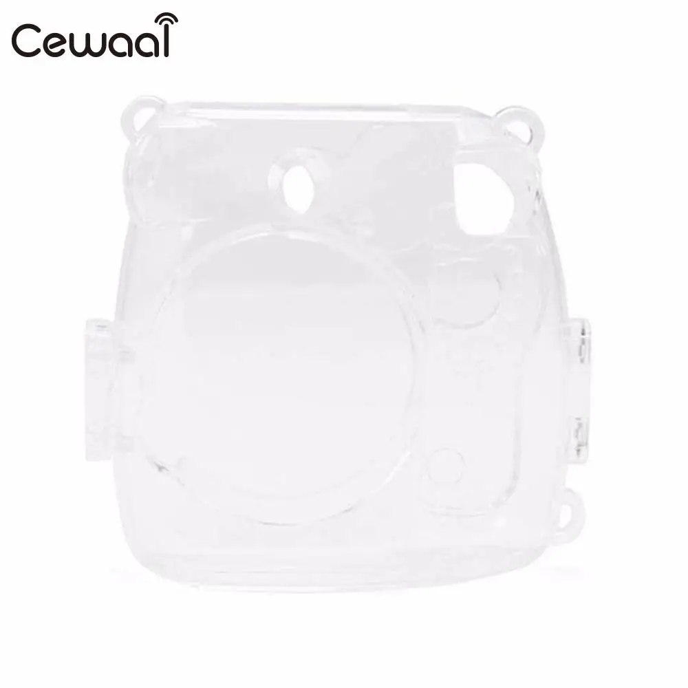 Cewaal ясные прозрачные стразы пластиковый чехол защитные сумки для FujiFilm Instax Mini 8
