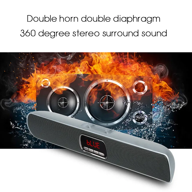 TOPROAD портативный Bluetooth динамик 3D стерео объемный звук домашние аудио колонки