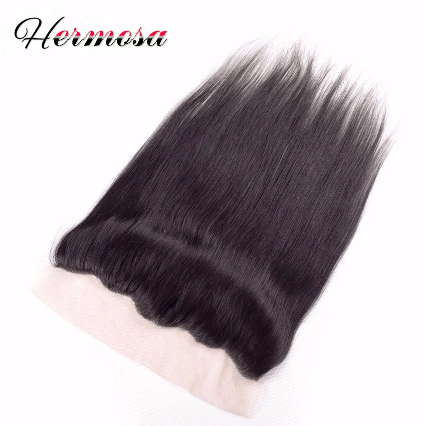 Hermosa Peruvian Virgin Hair With Closure 3 Bundles Straight Human Frontal |