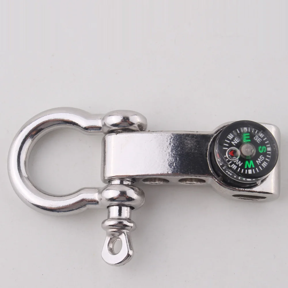 Регулируемый из нержавеющей стали якорь компаса для веревки Паракорд Браслет