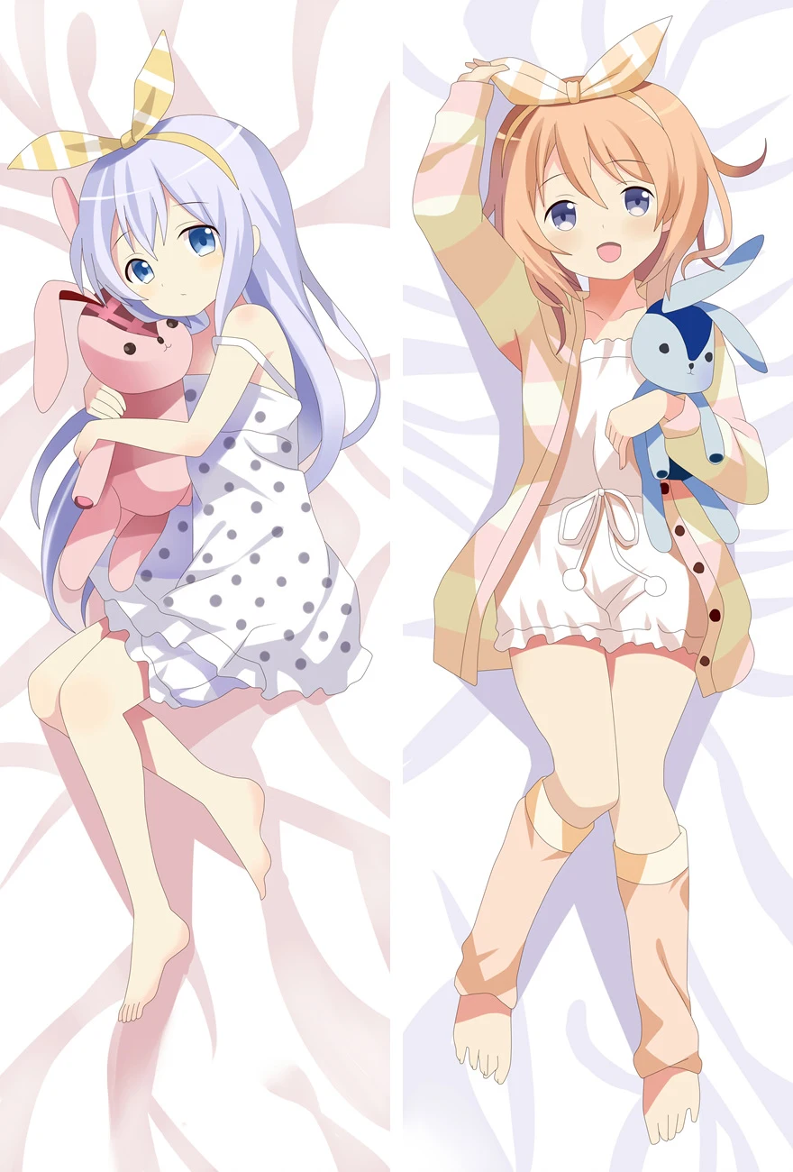 Японское аниме Gochuumon Wa Usagi Desuka Dakimakura наволочка манга мультяшная