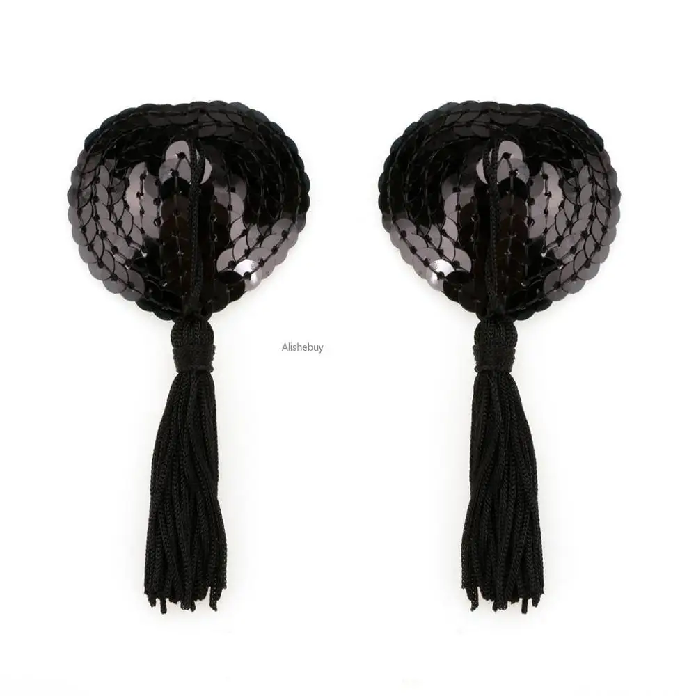 1 пара кружевных женских сексуальных самоклеющихся блесток с кисточками