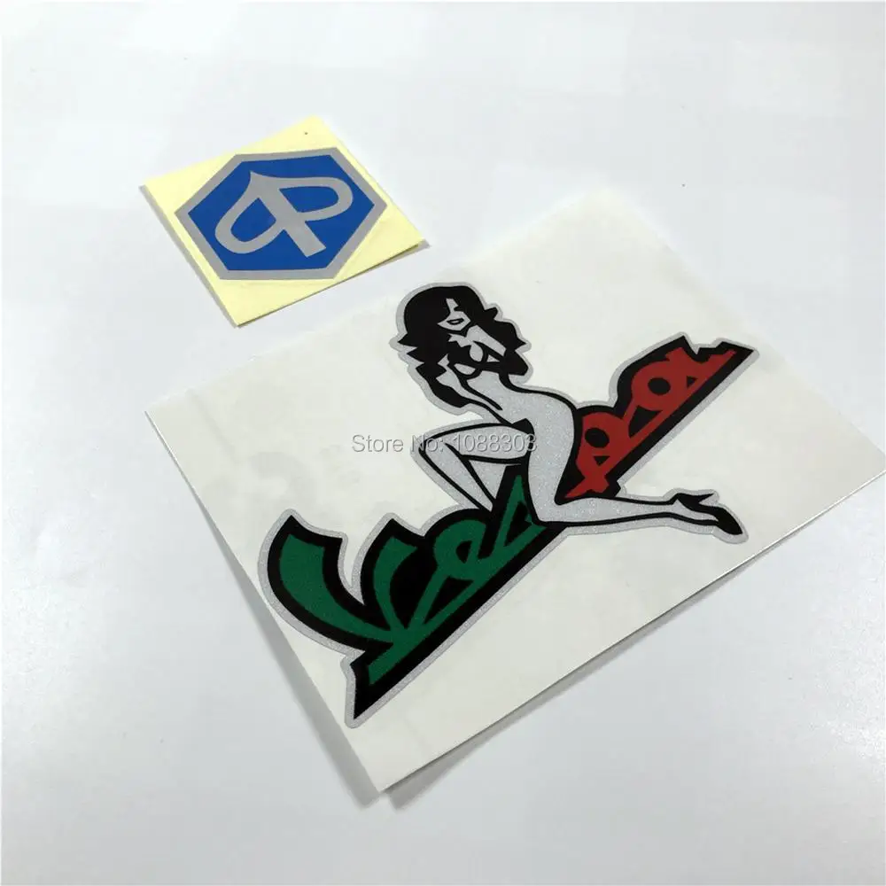 Комплект из 2 шт. Стикеры для мотоциклетного шлема автомобильные наклейки MOTO GP Vespa