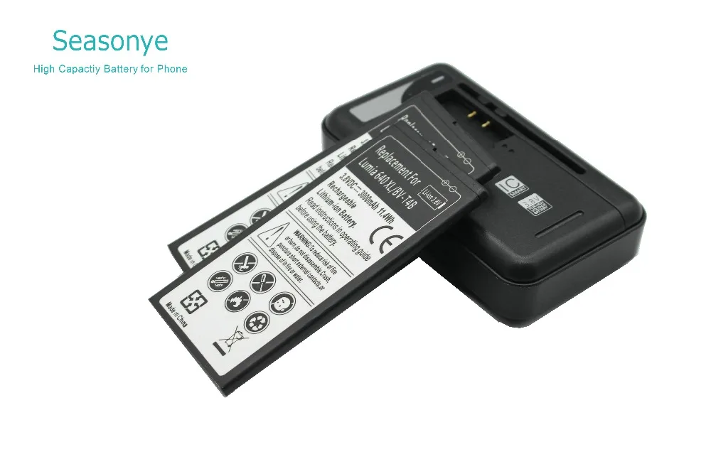 Seasonye 2x3000 мА/ч BV-T4B BVT4B запасная батарея + универсальное зарядное устройство чехол с