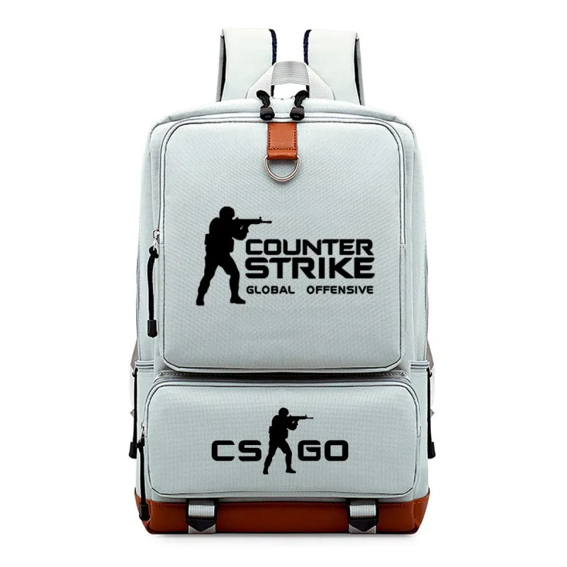 white 2 WISHOT CSGO P90 Раш B рюкзак на плечо для путешествий, школьная сумка, рюкзак для подростков, мужчин и женщин, повседневные сумки для ноутбуков - Цвет: white 2