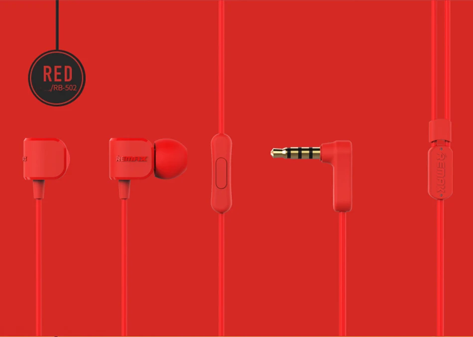 REMAX Earphone with Microphone wired Ear Piece Sport earhuds for xiaomi mp3 Player | Электроника