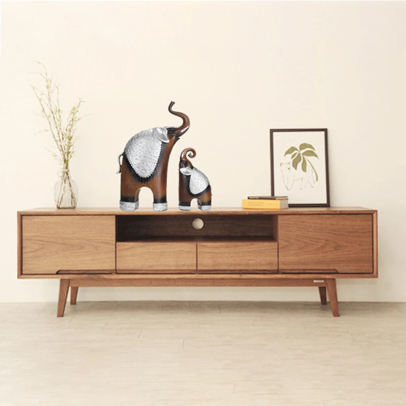 2pcs/Set Europe Resin Wood Grain Statues Decoration Elephant Statue Souvenir Living Room Ornament Gifts Modern | Дом и сад