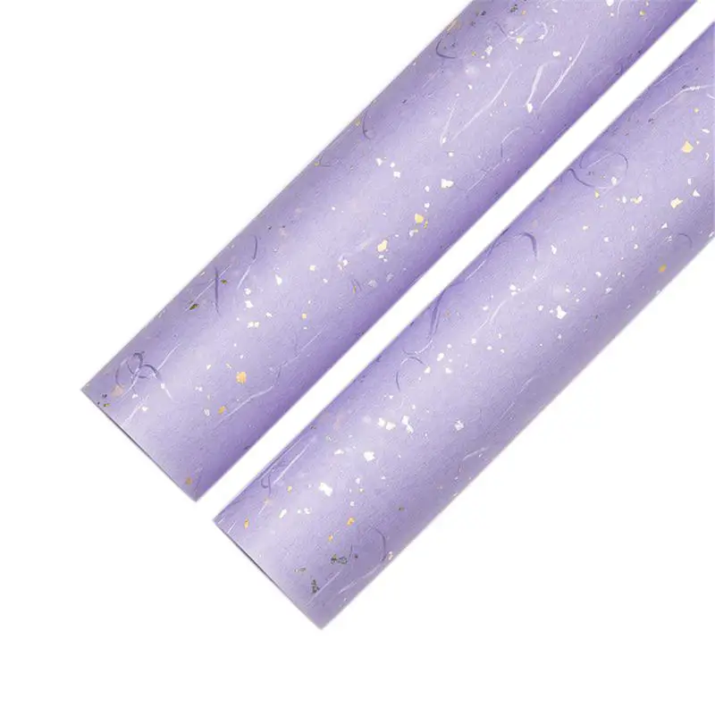 Purple 10 листов/упаковка разноцветная оберточная бумага с золотыми/серебряными блестками упаковка букета материалы крафт подарочная оберточная бумага - Цвет: Purple