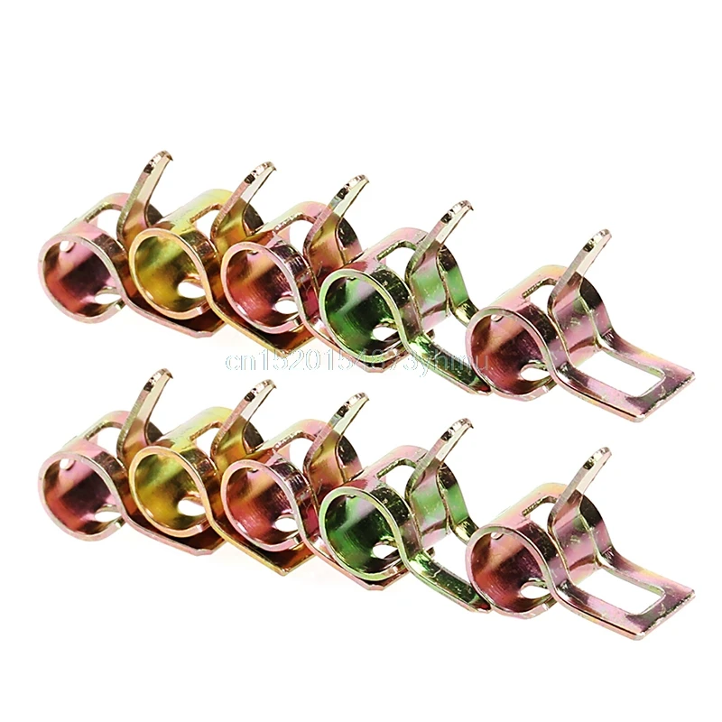 

10Pcs 5mm Spring Clip Fuel Line Hose Water Pipe Air Tube Clamps Fastener #L057# new hot