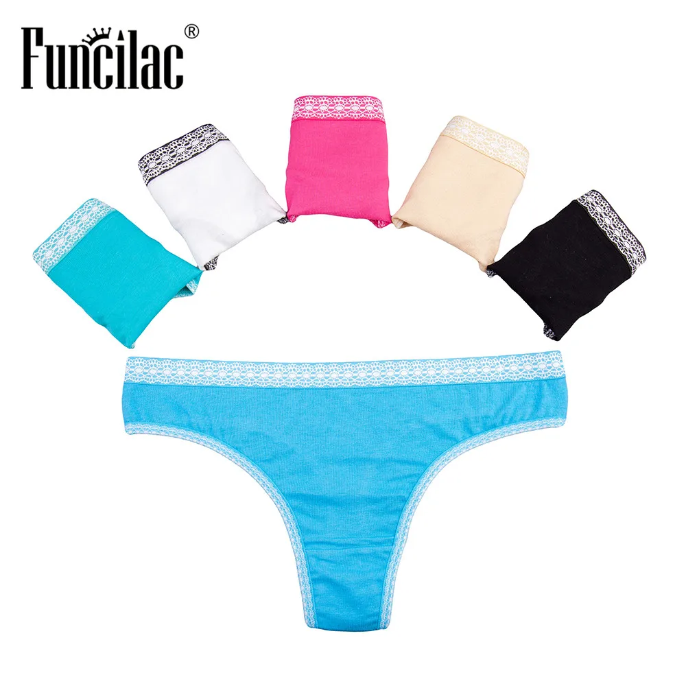 Фирма FUNCILAC женское нижнее белье трусики женские стринги и танга Bragas Culotte Femme