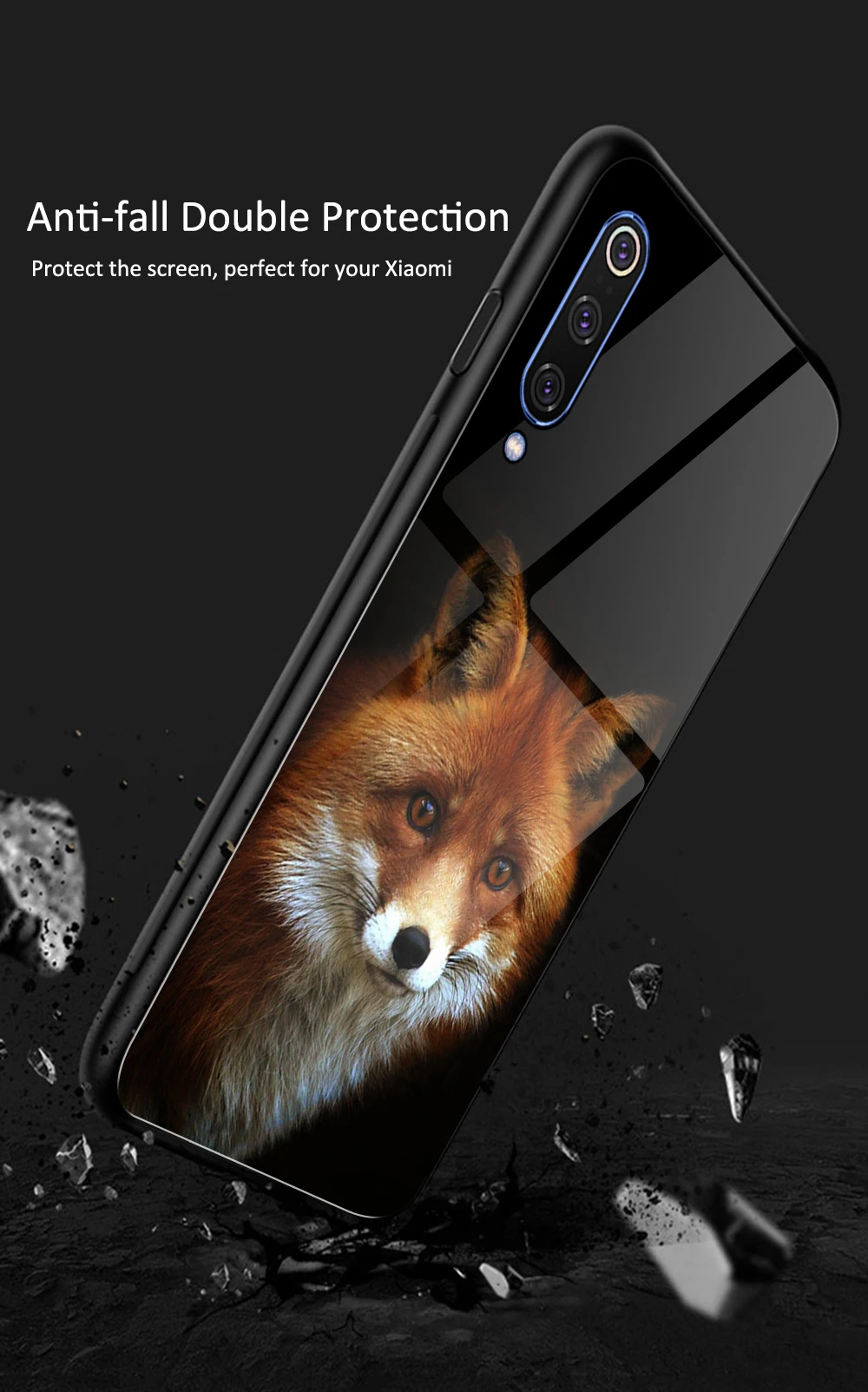 Чехол для xiaomi mi 8 lite, стеклянная задняя крышка, чехол mi x 2 s, милый дизайн с лисой для xiaomi mi 8 8se lite explorer mi 9 9se mi x 2 2s 3 CC9