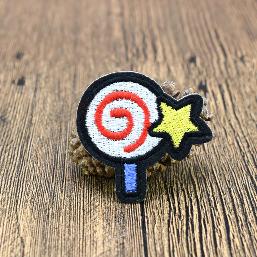 5 шт. нашивки значки леденца для одежды вышитые патчи приклеивания утюгом