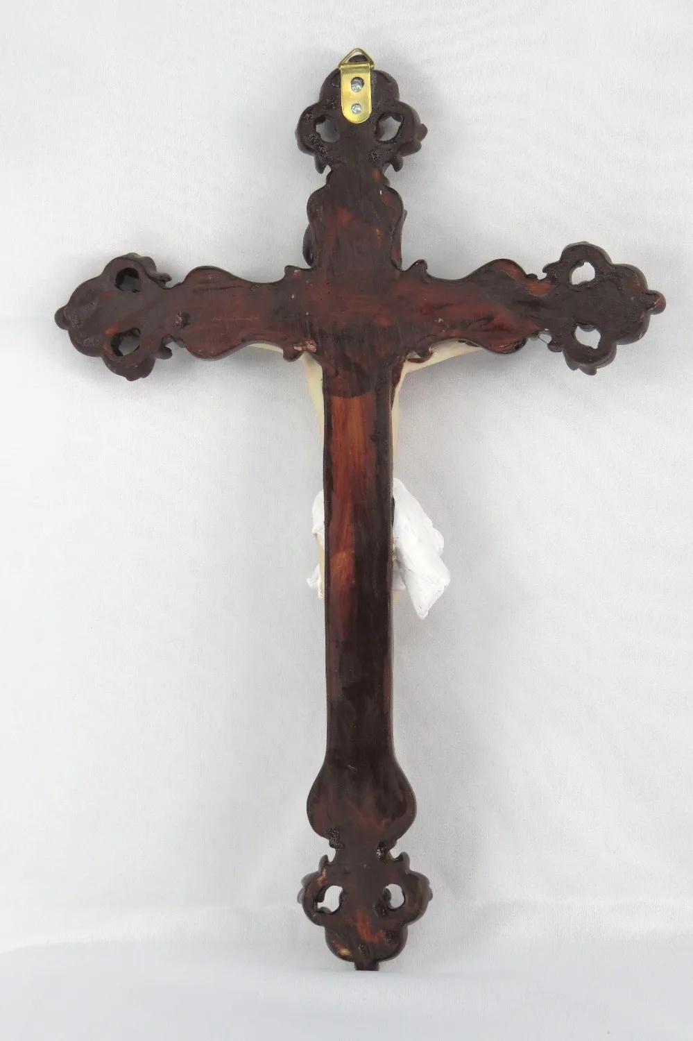 Hankroi 17.5 Inches Resin Wall Crucifix Jesus Christ on INRI Cross Hand painted Home Chapel Decor