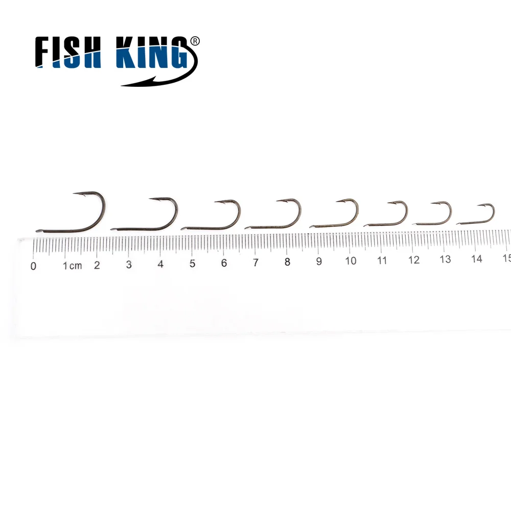FISH KING 421BR/421N 100 шт./лот 1 # 10 двухцветный рыболовный крючок из высокоуглеродистой