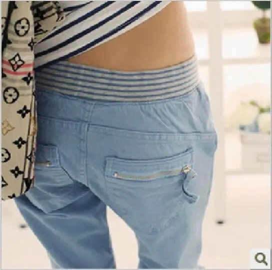 Женские льняные брюки шаровары длинные облегающие Гарун в стиле хип хоп большие