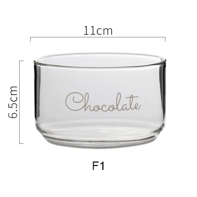 Chocolate no lid Бытовая фруктовая чаша с крышкой термостойкая прозрачная миска для супа круглая креативная Милая - Цвет: Chocolate no lid