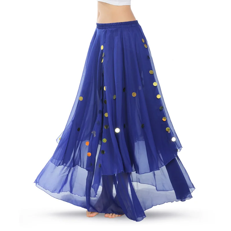 Женская шифоновая юбка с блестками для танца живота | Тематическая одежда и