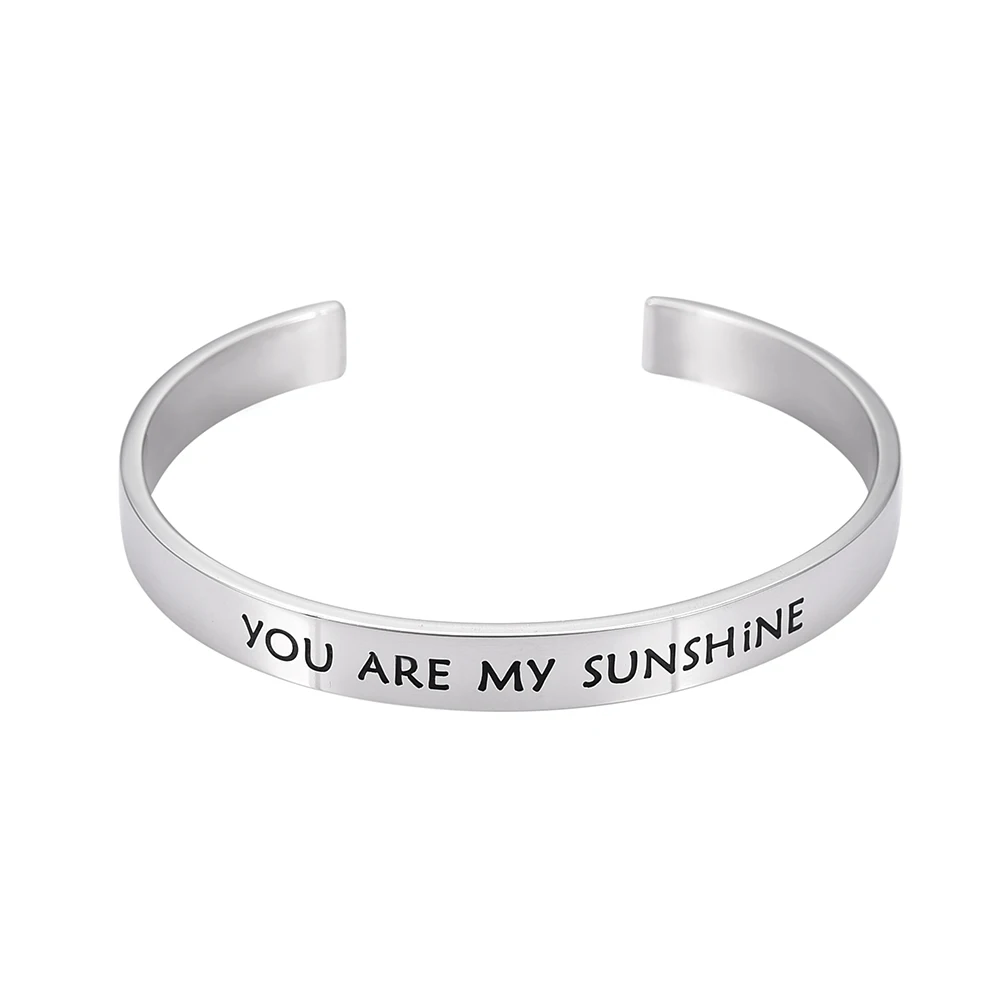 Браслет манжета женский из нержавеющей стали с гравировкой 55 мм|bracelets & bangles|stainless