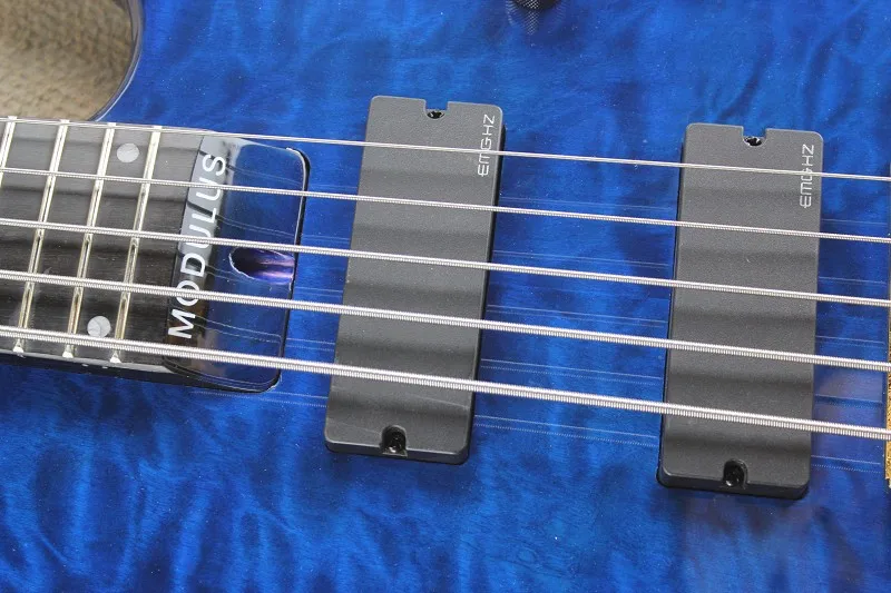 Реальные фотографии Высококачественная синяя 5-струнная электрическая