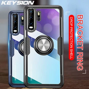 Чехол-накладка KEYSION для Huawei P30, P20 Pro, Lite, Mate 20 Pro, Lite, металлический, с магнитным кольцом