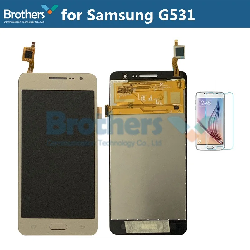 Для samsung Galaxy Grand Prime G531 G531F SM-G531F G531H ЖК-дисплей с инструментами кодирующий преобразователь сенсорного экрана в сборе 5,0'' - Цвет: Gold LCD with Glass