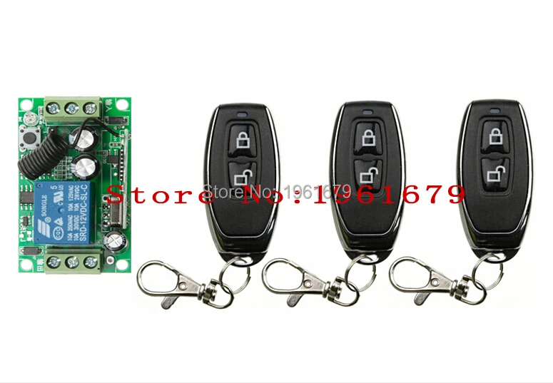 Беспроводной Радиочастотный пульт дистанционного управления 1 шт. приемник и 3