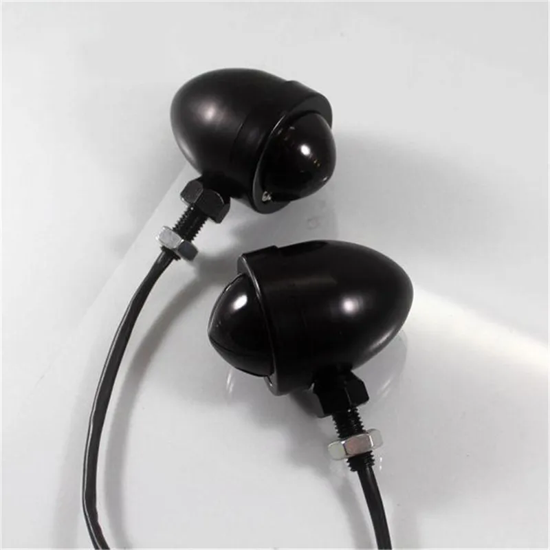 4 pcs Universal Black Motorcycle LED Turn Signal Indicators Light Amber Blinker Blinkers Flashers Smoke Lens for Harley |