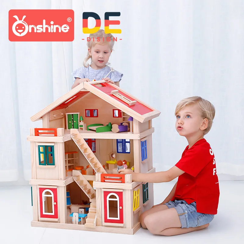 ONSHINE Кукольный дом с мебели ручной работы деревянный дом diy подарки на день рождения 3D Пазлы для взрослых и влюбленных дом мечты детей