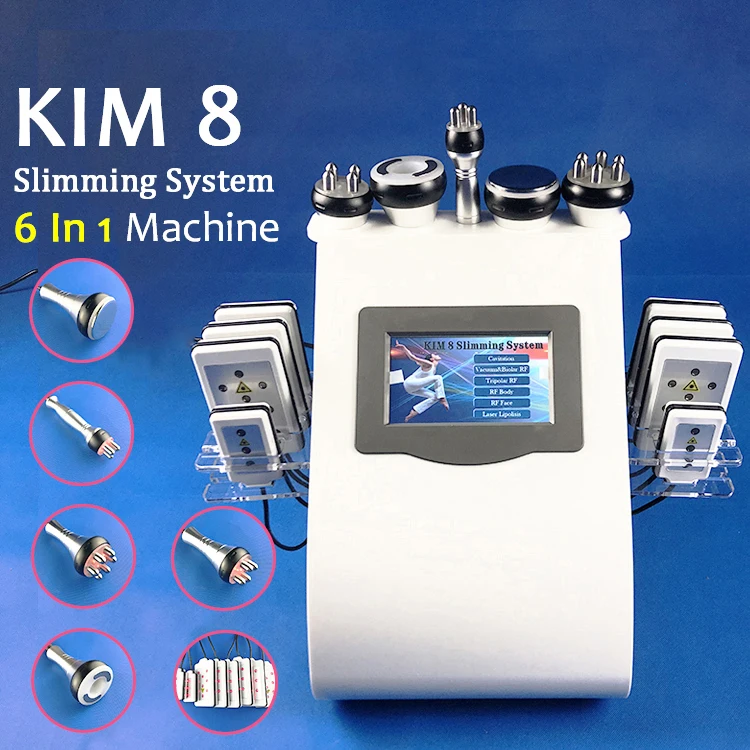 

New Design 6 In 1 Ultrasonic Cavitation Vacuum Lipo Laser Slimming Machine For Spa CE Certification /DHL Fast Shipping
