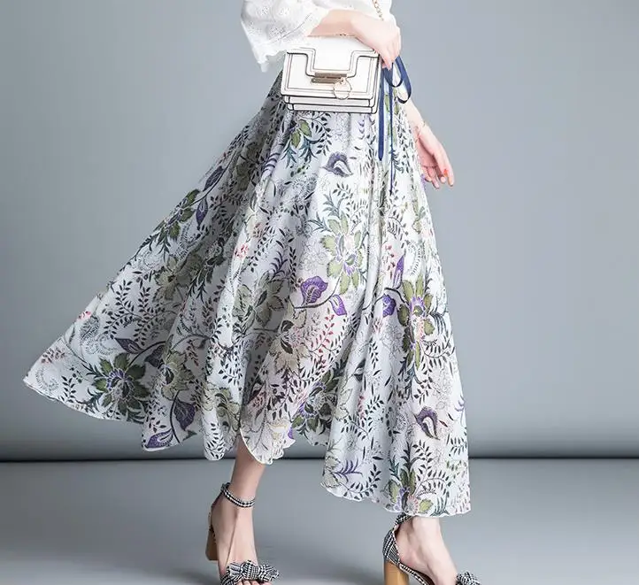 

2019 summer women's new temperament Slim suit color skirt high waist comfortable casual skirt