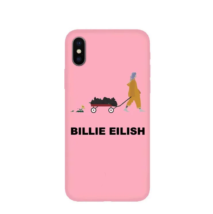 Billie Eilish rainbow blohsh глаза океана Мягкий ТПУ розовый чехол для телефона для 11 Pro MAX X10 5 5S 6 6splus 7 8Plus XS MAX XR