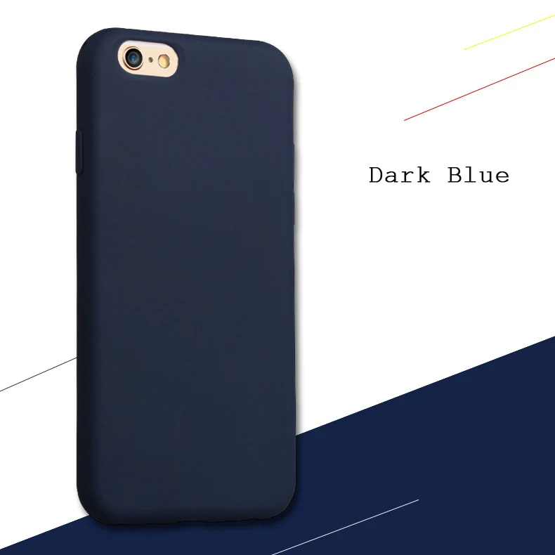 Dark Blue ITEUU 6 6S Plus конфетный ТПУ матовый чехол для Apple iphone 6 6S Plus чехол s силиконовый гелевый мягкий элегантный чехол на заднюю панель против отпечатков пальцев - Цвет: Dark Blue