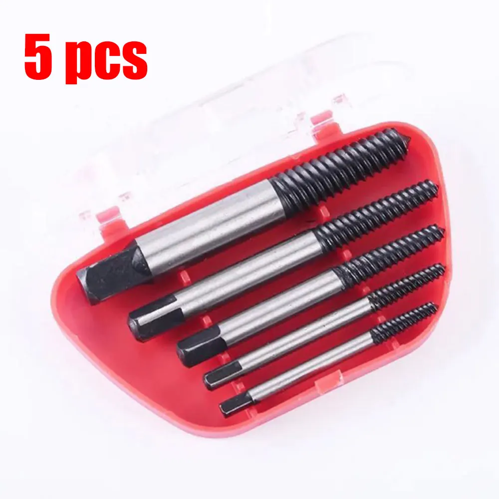 5 pcs 5/6 предметов, сломанный поврежденный отвертка экстрактор Набор сверло сплав Сталь двухсторонний винт тянуть центровочное сверло биты для удаления набор инструментов - Цвет: 5 pcs