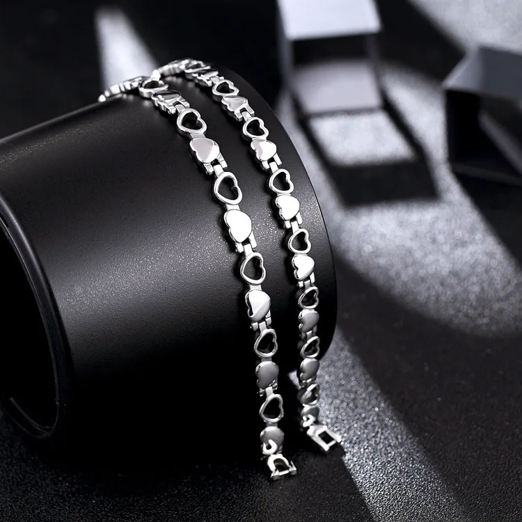 Браслет-цепочка из нержавеющей стали с сердечником | Украшения и аксессуары