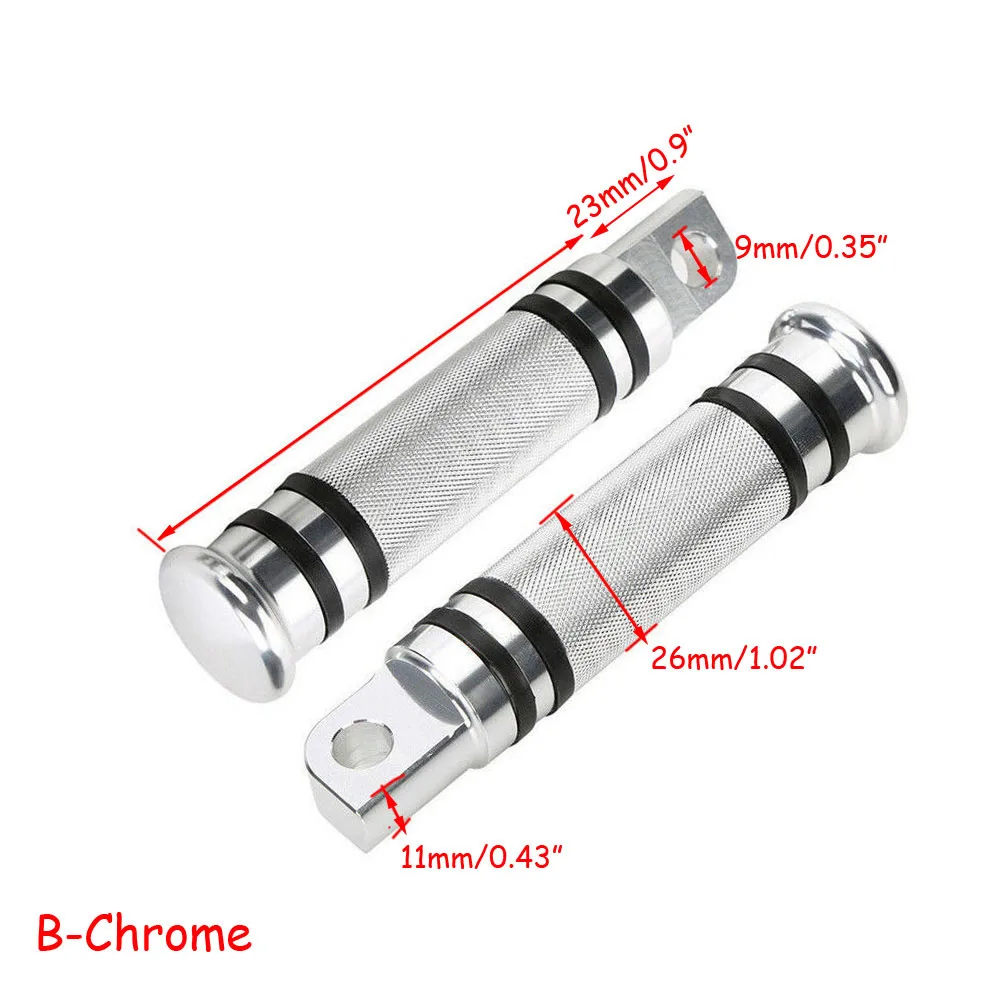 B-Chrome 2x мужское крепление для мотоцикла с ЧПУ Подножки для ног для Harley Sportster Iron Touring Custom Dyna Fat Bob Softail Fat Boy - Цвет: B-Chrome
