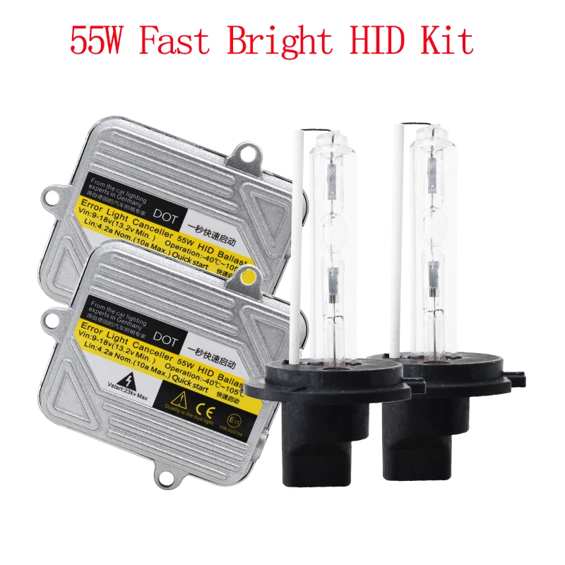 Автомобильная фара Xenon H1 H3 H7 H11 9005 HB3 9006 HB4 HID набор ламп 4300K 5000K 6000K 8000K DC 55W балласт