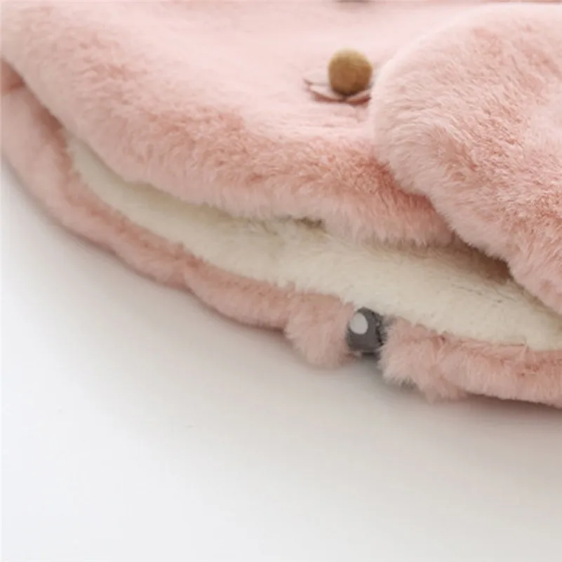 2018 красивое для девочек осень зима маленьких меха зимнее теплое пальто куртка